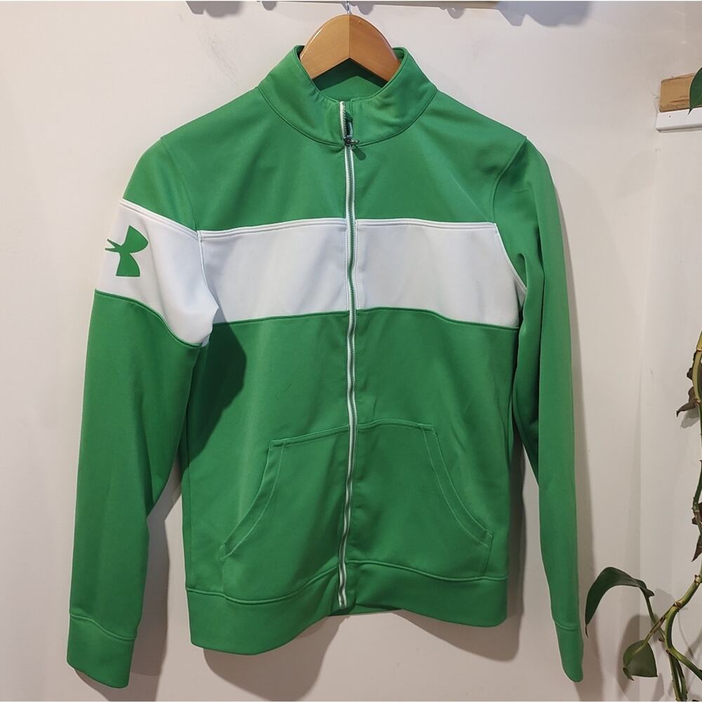 Under Armour Women’s All season Gear Green/White Zip Up Jacket / Sweatshirt